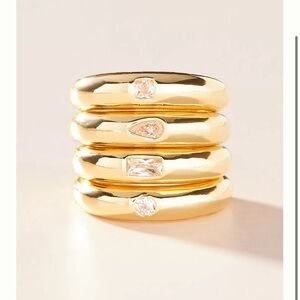 Anthropologie Josefa ring set, size 7